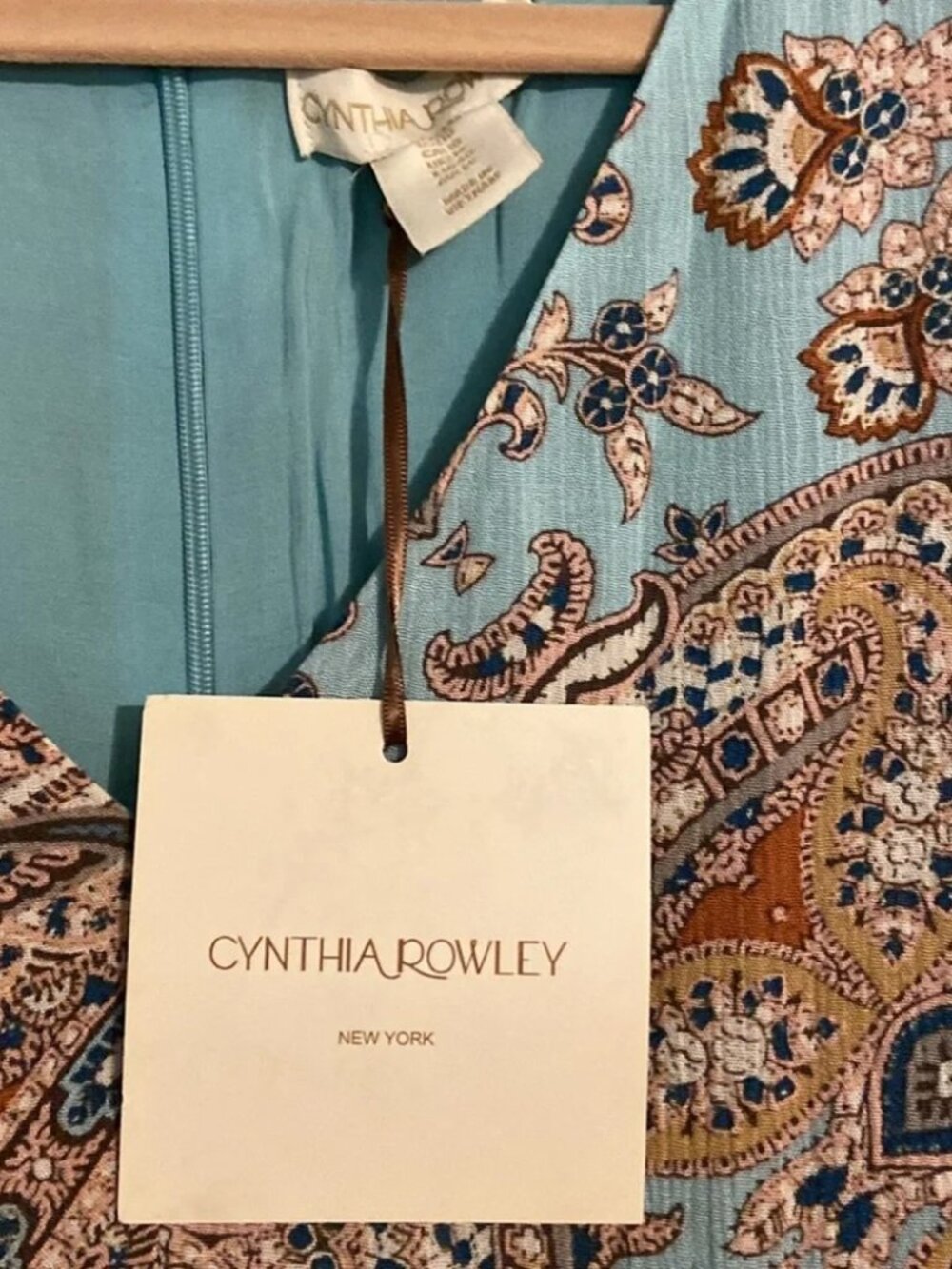 Like New Cynthia Rowley Paisley Dress Sz 10 - Picture 3 of 5